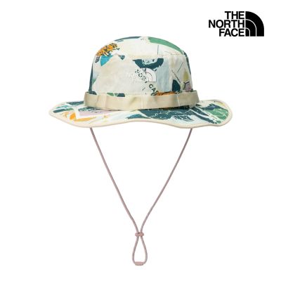 【The North Face 官方旗艦】北面男女款米色UPF40防曬漁夫帽｜8JGKMBO