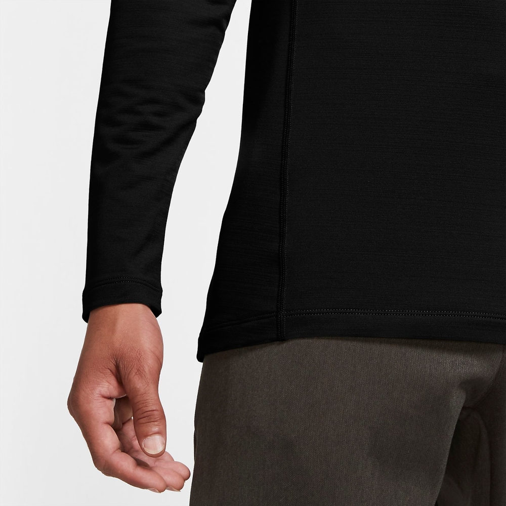 Nike 長袖上衣Pro Warm Shirts 男款黑白勾輕量運動長T 彈性健身CV3047
