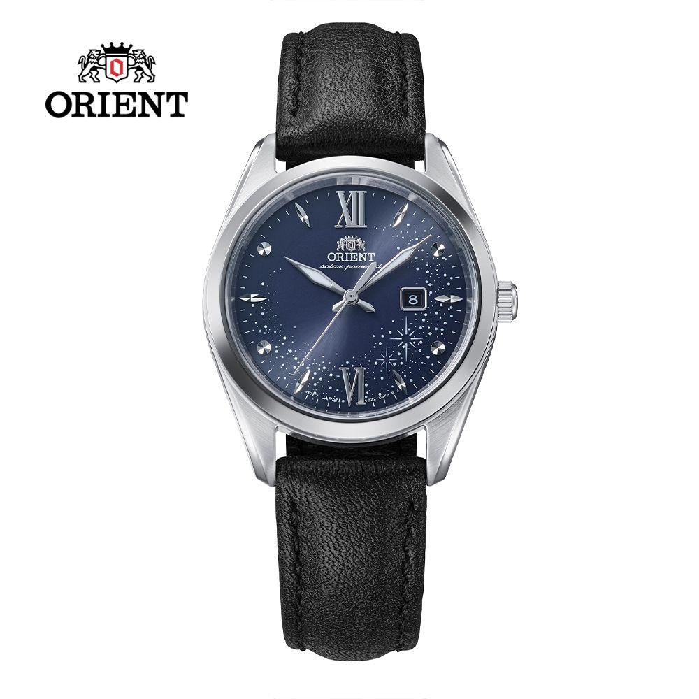 ORIENT 東方錶 DATE 系列 太陽能經典腕錶 皮帶款 藍色 RA-WG0605L - 32.1 mm