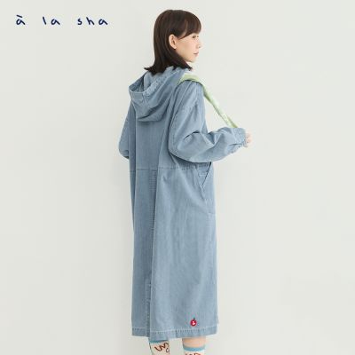 a la sha 俏皮miao連帽牛仔長袖裝