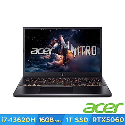 Acer 宏碁 Nitro V ANV15-52-750F 15.6吋電競筆電(i7-13620H/16GB/1TB/RTX 5060/Win11H)
