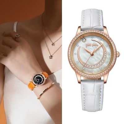 Folli Follie 誥石鑲嵌 珍珠母貝錶盤 真皮錶帶 鍊帶 精選女錶 - 多款任選