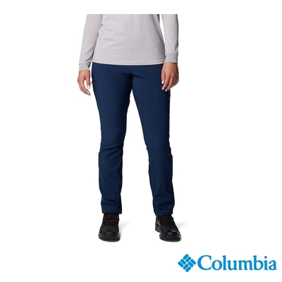 Columbia 哥倫比亞 女款 防潑高腰長褲-深藍 UAR95010NY/IF