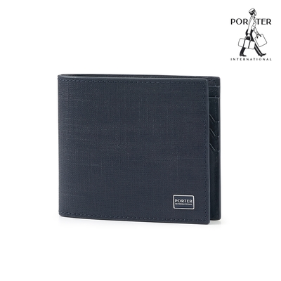 PORTER INTERNATIONAL - 沉穩風尚LOFTY真皮雙折短夾 -深藍
