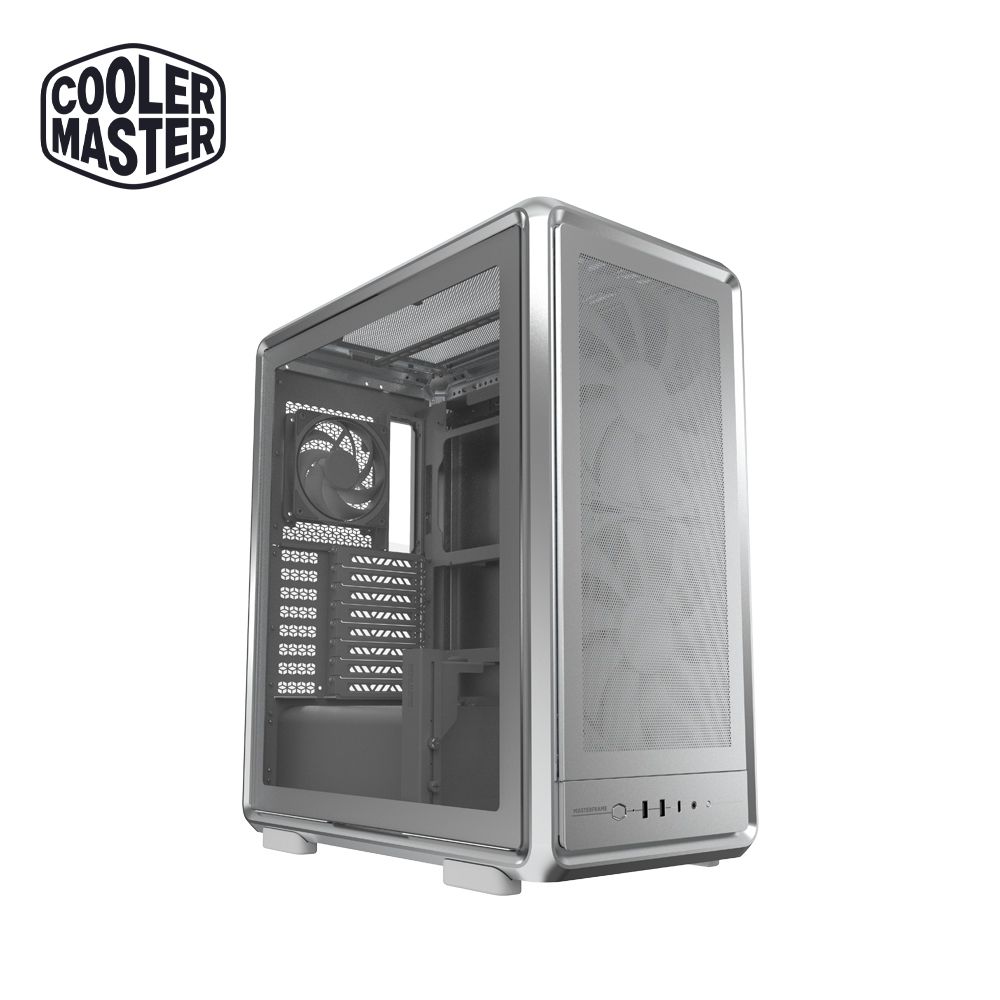 酷碼Cooler Master MasterFrame 500 Mesh ARGB 電腦機殼(銀色)/鋼化玻璃側板