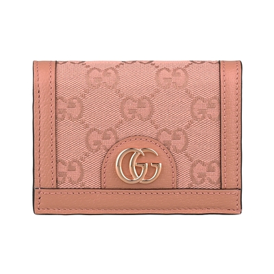 GUCCI古馳 Ophidia 立體 GG 金屬 LOGO 設計印花 PVC 拼接牛皮 4 卡釦式零錢短夾 GUCCI古馳 Ophidia系列零錢短夾,以立體GG金屬LOGO設計印花為特色,外層為PVC拼接牛皮材質,內層為帆布,採用4個卡釦式開口設計,方便隨身攜帶。適合女性日常使用,簡約時尚,並附原廠紙盒與防塵袋,為歐洲商品。