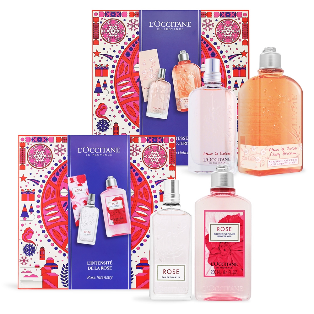 L'OCCITANE 歐舒丹玫瑰香氛沐浴節慶限定禮盒(淡香水75ml沐浴膠250ml