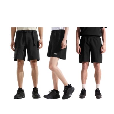 【The North Face】夏季涼爽｜男女款吸濕排汗/彈力褲腰休閒短褲(多款任選)