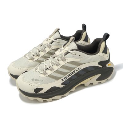 Merrell 戶外鞋 Moab Speed 2 GTX 男鞋 米 灰 防水 黃金大底 郊山 登山鞋 ML038329