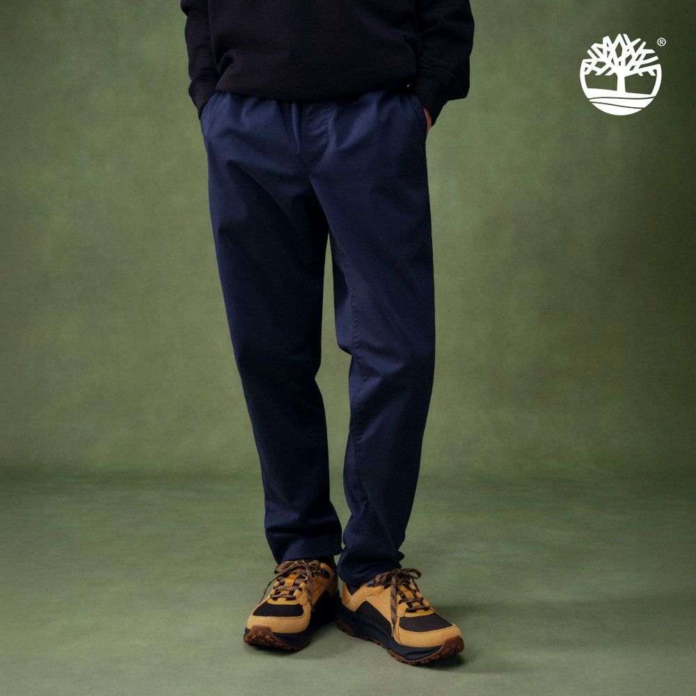Timberland官方旗艦 男款深寶石藍休閒長褲|A6C3R433