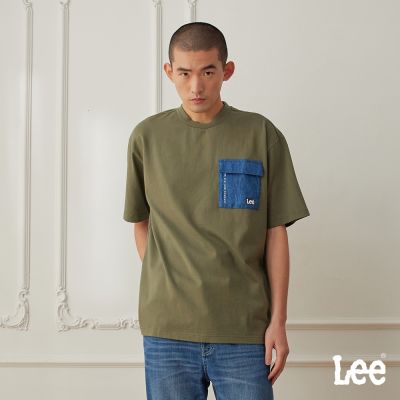 Lee 男款 OVERSIZED 牛仔口袋厚版短袖圓領TEE 三色