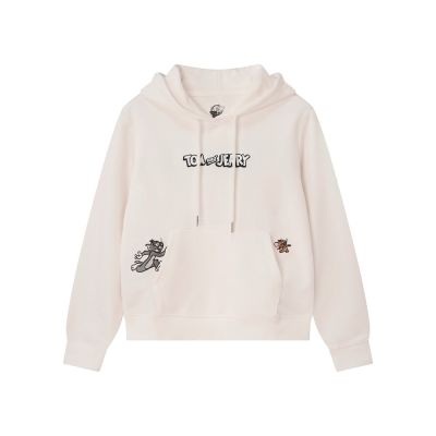 GIORDANO 女裝我愛起司印花連帽TEE 湯姆貓與傑利鼠系列