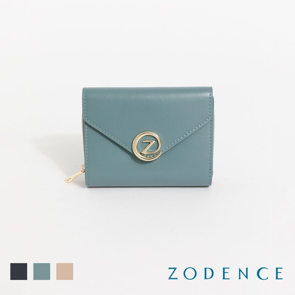 ZODENCE FOLIA雙面牛皮附零錢袋短夾-多色