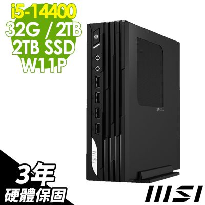 MSI微星 MSI PRO DP21 (i5-14400/32G/2TB+2TB SSD/W11P)