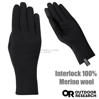 【Outdoor Research】男女 中性 Merino 150 Sensor Liners 美麗諾羊毛內襯手套.針織手套/輕盈吸濕排汗.觸控螢幕相容/ 283285-0001 黑