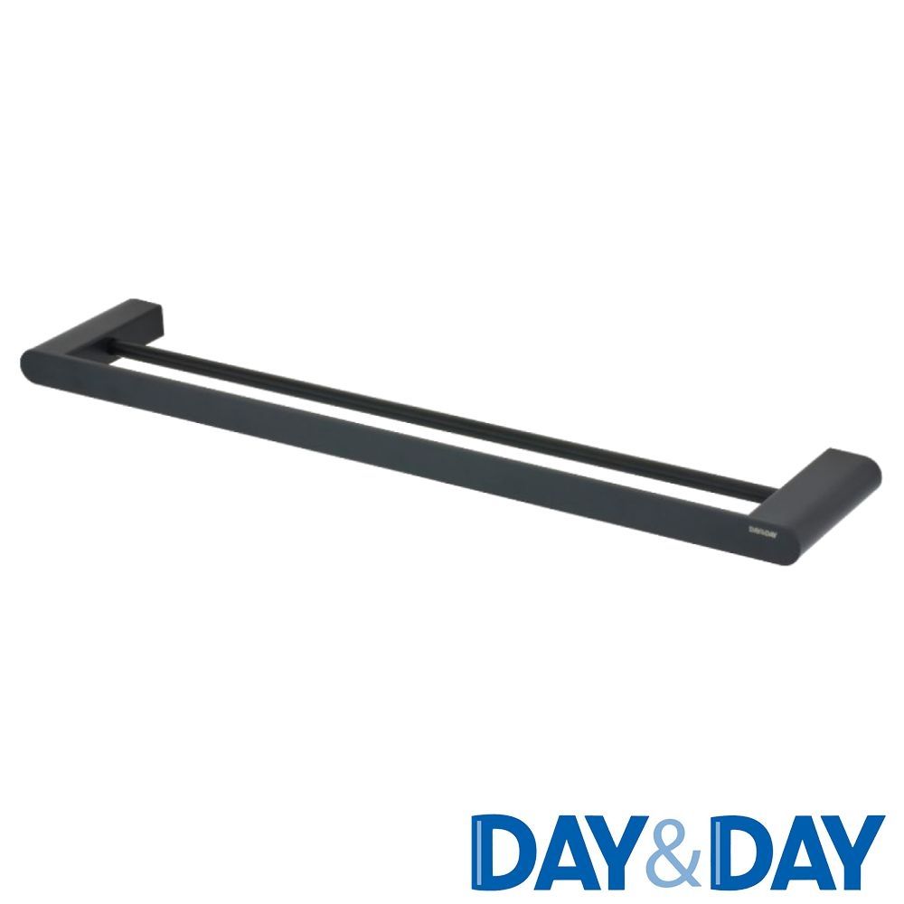 DAY&DAY 純粹簡約 消光黑 60cm雙桿毛巾架