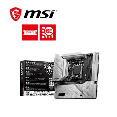 微星 B650M APE WIFI 主機板 白化/背插+金士頓 32GB(雙通16GB*2) DDR5-5600 FURY Beast黑