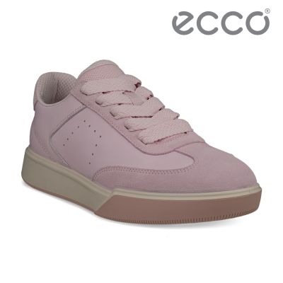 ECCO STREET COURT W 街頭球鞋系列真皮運動休閒鞋 女鞋 玫瑰粉