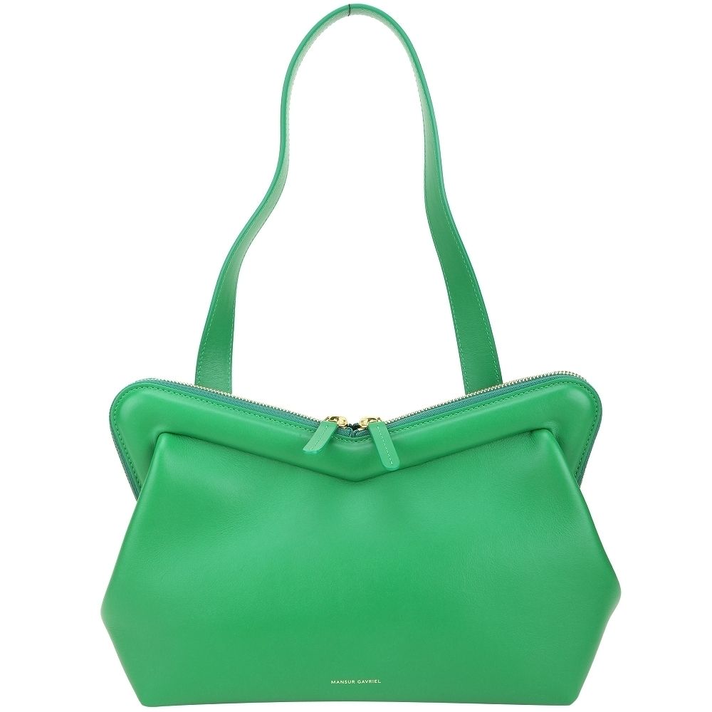 miu miu / CELINE / LOEWE 精品飾品 耳環 皮帶均一價 $15888 (MansurGavrielFrameM肩背包-綠)
