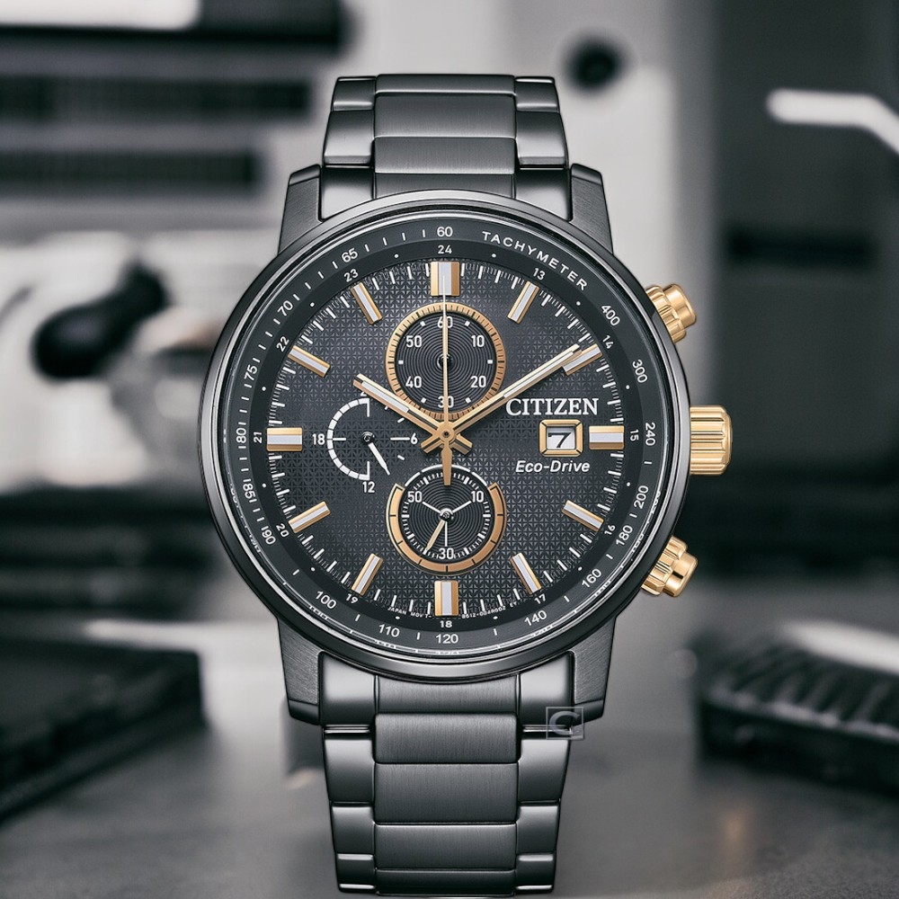 CITIZEN 星辰錶 光動能錶 計時手錶 男錶 指針錶 防水錶 聖誕節 禮物-43mm CA0846-81E