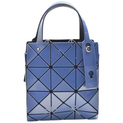 ISSEY MIYAKE 三宅一生 BAOBAO CARAT系列 3X3亮面手提包(青藍色)