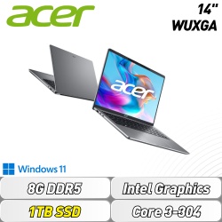 Acer 宏碁 Aspire Lite AL14-57P-34VS 14吋文書特仕筆電(C3-304/8G/1TB SSD/Win11)