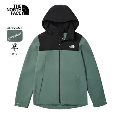【The North Face 官方旗艦】北面女款綠色DRYVENT防水衝鋒衣｜8CK6LFW 外套