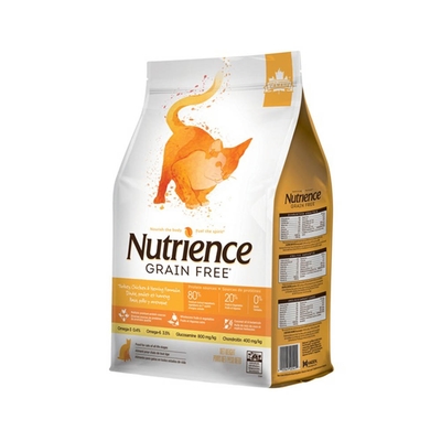 Nutrience 紐崔斯 GRAIN FREE 無穀養生貓 火雞+雞肉+鯡魚 5kg