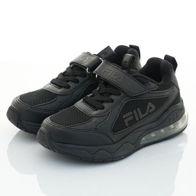 FILA頂級運動童鞋-私校必選避震全氣墊運動款807Z-000黑(中大童段)19-24cm(新品)櫻桃家