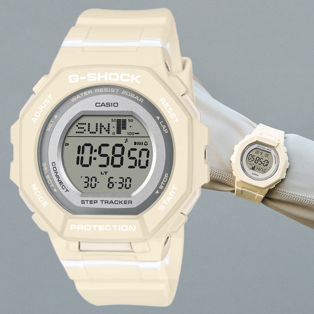 CASIO 卡西歐 G-SHOCK 藍牙連線 計步運動腕錶 錶 手錶 送禮 GMD-B300-7