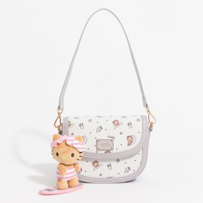 Hello Kitty - Arnold Palmer - 翻蓋斜背包附短背帶  Sweet Tanning系列 - 淡紫色