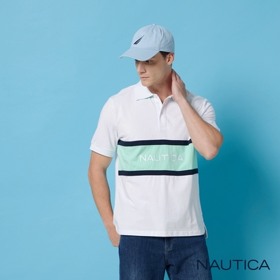 Nautica 男裝 品味非凡純棉短袖POLO衫-白色