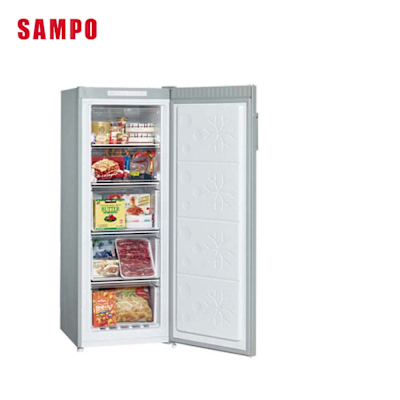 SAMPO聲寶 170L 直立式無霜冷凍櫃 SRF-171F 髮絲銀 含基本安裝+舊機回收