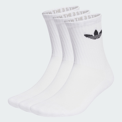 【adidas 愛迪達】 ADICOLOR 中筒襪 3 雙入 男/女 - Originals IJ5616
