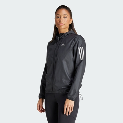 【adidas 愛迪達】 OWN THE RUN 連帽外套 防風 女 IN1576