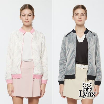 【Lynx Golf】女款防風透氣吸濕排汗雙層立領外套/夾克(二色)