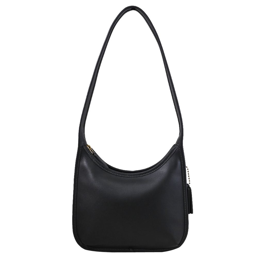 COACH Glovetanned Leather 半月造型肩背包/腋下包(黑)