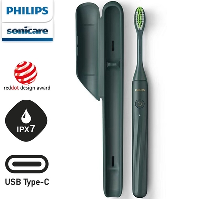 PHILIPS 飛利浦 【Philips飛利浦】One by Sonicare攜帶式旅行盒電動牙刷 HY1200綠色(全新品-外盒凹損)