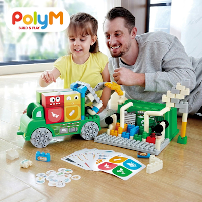 德國PolyM 垃圾分類卡車積木組