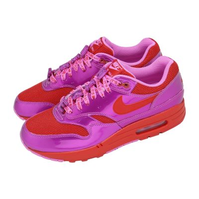 Nike 休閒鞋 Air Max 1 PRM 男鞋 俏皮粉 大學紅 氣墊 情人節 HV2301-600