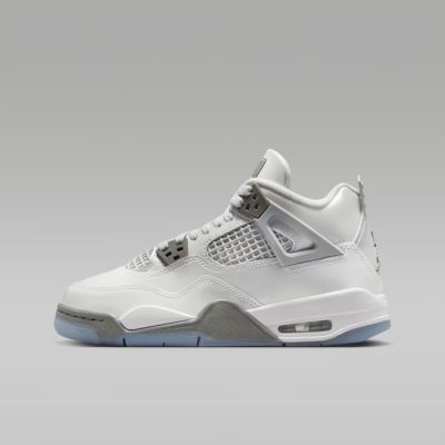 Nike 耐吉 Air Jordan 4 Retro GS [HV4401-014] 大童 運動休閒鞋 AJ4 白灰