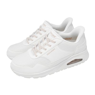 Skechers 休閒鞋 Uno Slip-Ins 寬楦 白 女鞋 氣墊 運動鞋 瞬穿科技 177118WWHT