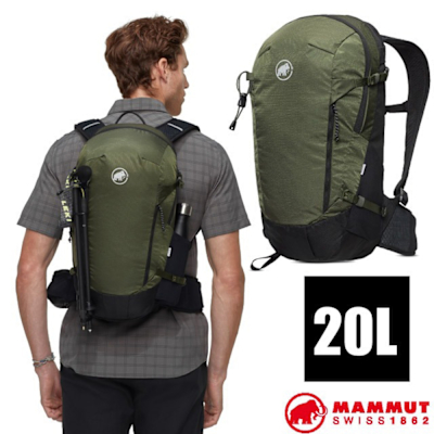 【MAMMUT 長毛象】Lithium 20 男輕量登山健行攀登背包20L 2530-03172-40294 深沼澤綠/黑