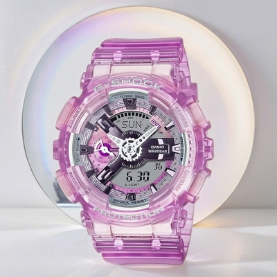 CASIO 卡西歐 G-SHOCK 未來系列 半透明女錶手錶 寵愛媽媽 送禮推薦 GMA-S110VW-4A
