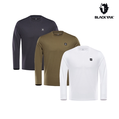 BLACKYAK 韓國 男 CREWFIT AX長袖上衣[海軍藍/橄綠/白色] 抑菌機能 吸濕排汗 IU代言BYCB2MC701