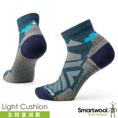 【SmartWool】女 美麗諾羊毛 Merino Wool 機能戶外全輕量減震低筒襪-峽谷印花(2雙入) SW002177-G74 暮光藍