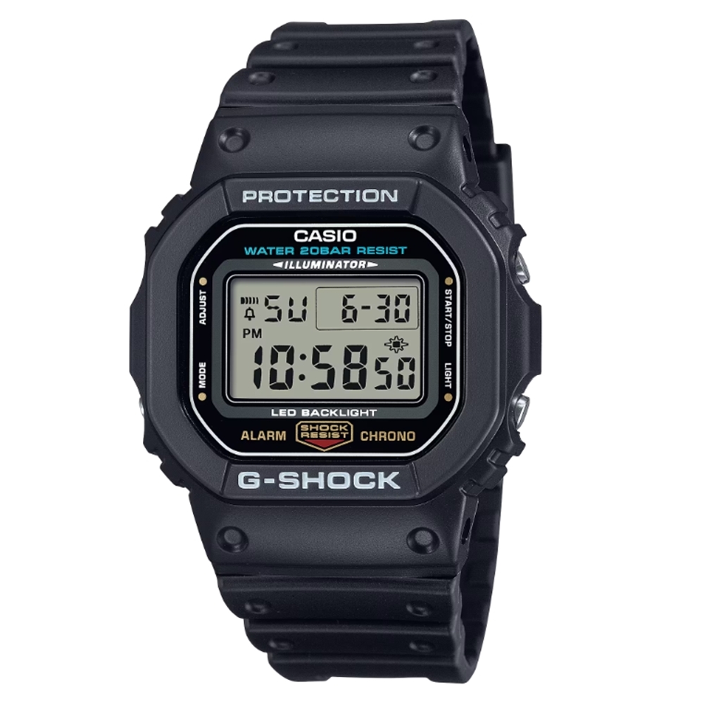 CASIO卡西歐  G-SHOCK 街頭潮流 時尚黑 經典方型 DW-5600UE-1_42.8mm