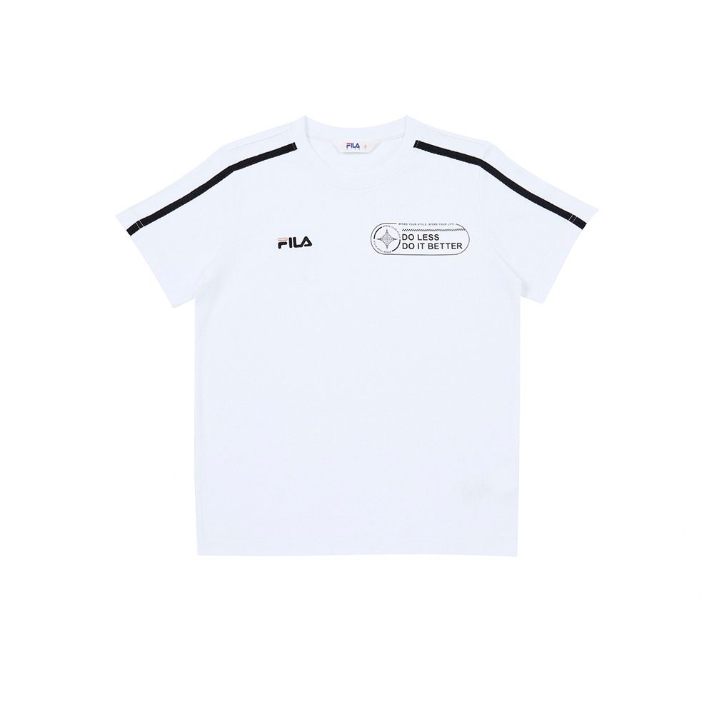 FILA KIDS 童短袖圓領T恤-白色 1TEZ-8426-WT