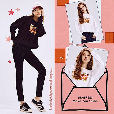 【品牌週限定】BRAPPERS 女款長袖印花T(多款選)