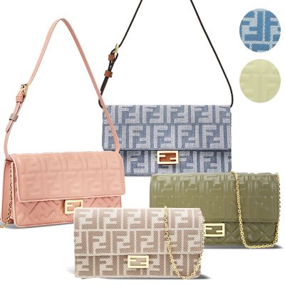 FENDI 芬迪 Baguette 專櫃$55,200 翻蓋鍊帶兩用包-多款可選